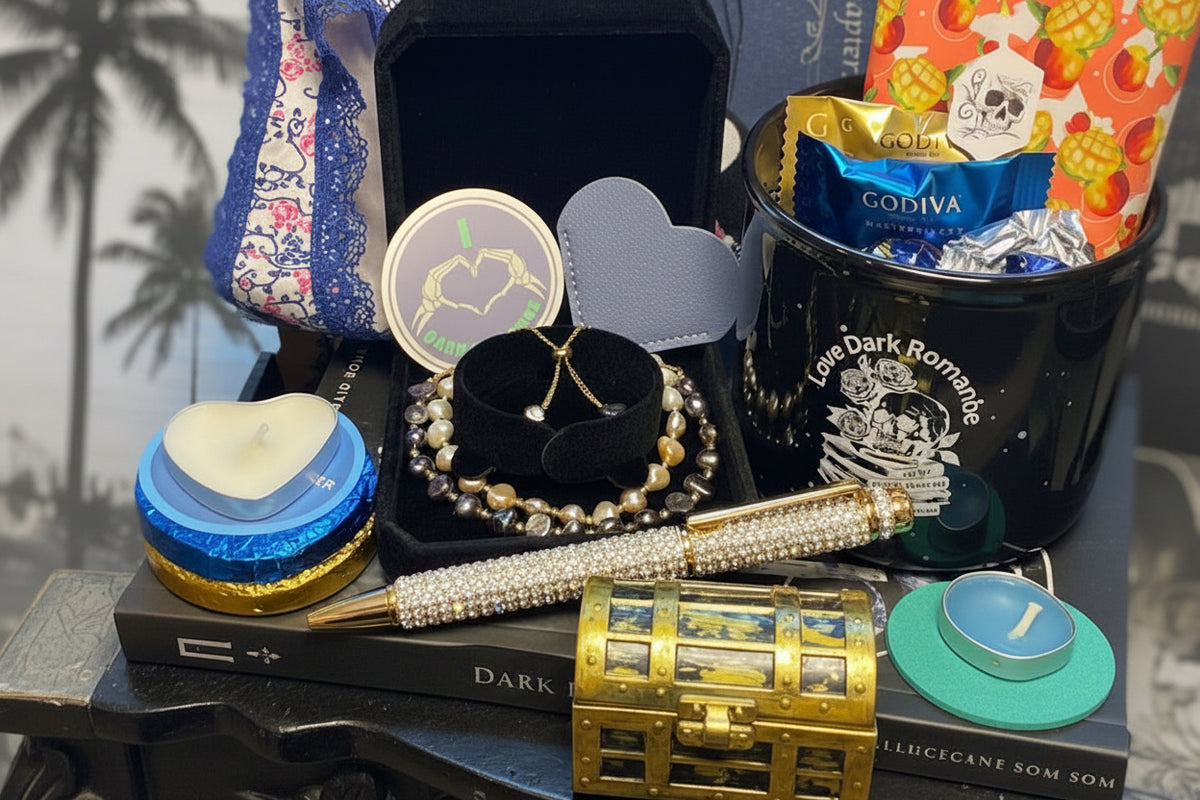 Dark Romance Treasure Box - Books, Spa, Freshwater Pearls - Dark Romance Crates