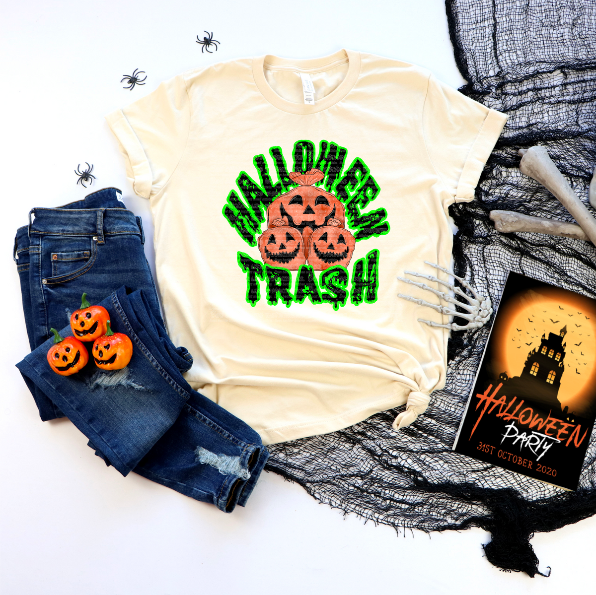 "Halloween Trash" Full Color DTF Tee Shirt