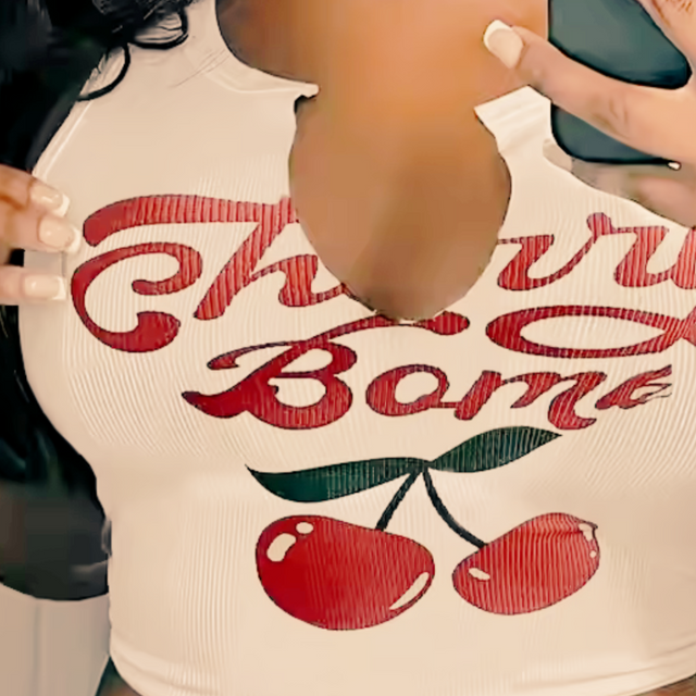 Cherry Bomb Tank Top - Stretchy, fitted fabric - Dark Romance Crates