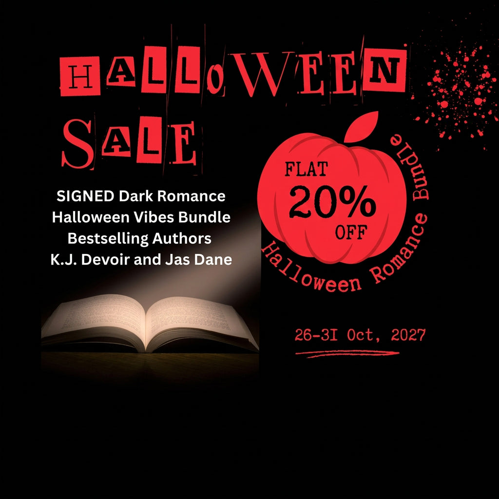 SALE - 20% OFF - SIGNED Halloween Dark Romance Bundle by bestselling authors K.J. Devoir and Jas Dane.