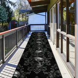 VIKAMA Black Skull Carpet Halloween Decoration Gothic Style  Large Area Rugs Balcony Hallway Rug Kitchen Floor Rug Doormat