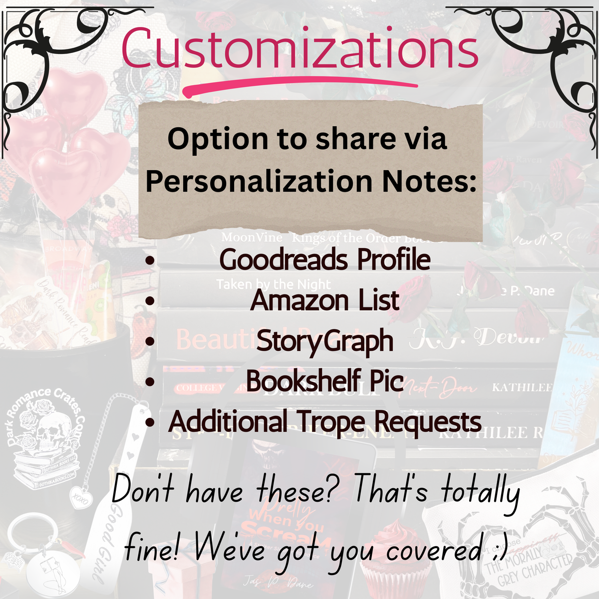 JUST BOOKS: 4-star+ reads, choose your tropes, minus merch