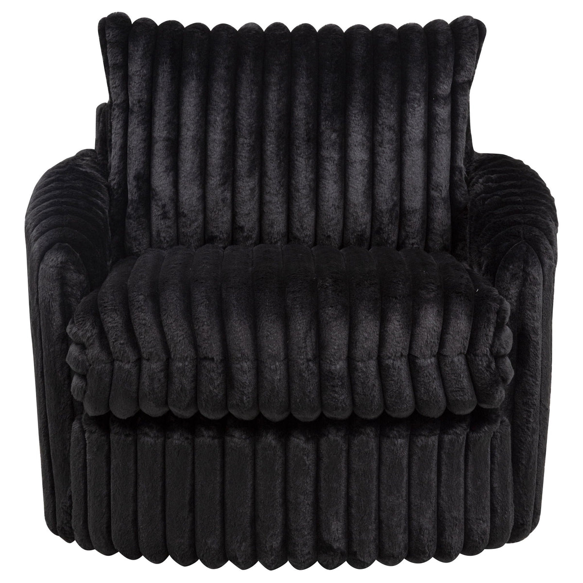 Sarco Corduroy Upholstered Swivel Accent Arm Chair Black