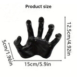 Gothic Halloween Indoor Decor: 12-Pack Bat Sticker Wall Hangings (Spooky Hands & Lit Candles) for Gothic Walls