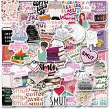 10-50 PCS Smutty Dark Romance Book Stickers for Kindle, Notebook, Bookish Reader Themed Sticker Pack Waterproof, Holographic (see bulk rate)